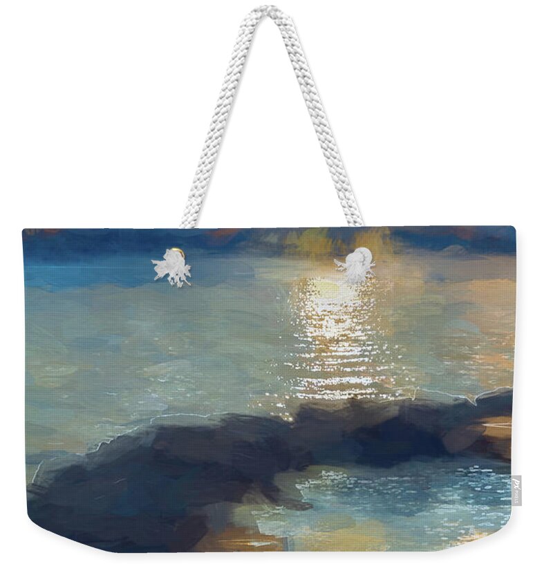 Photography Weekender Tote Bag featuring the digital art Abstract Tahoe by Terry Davis