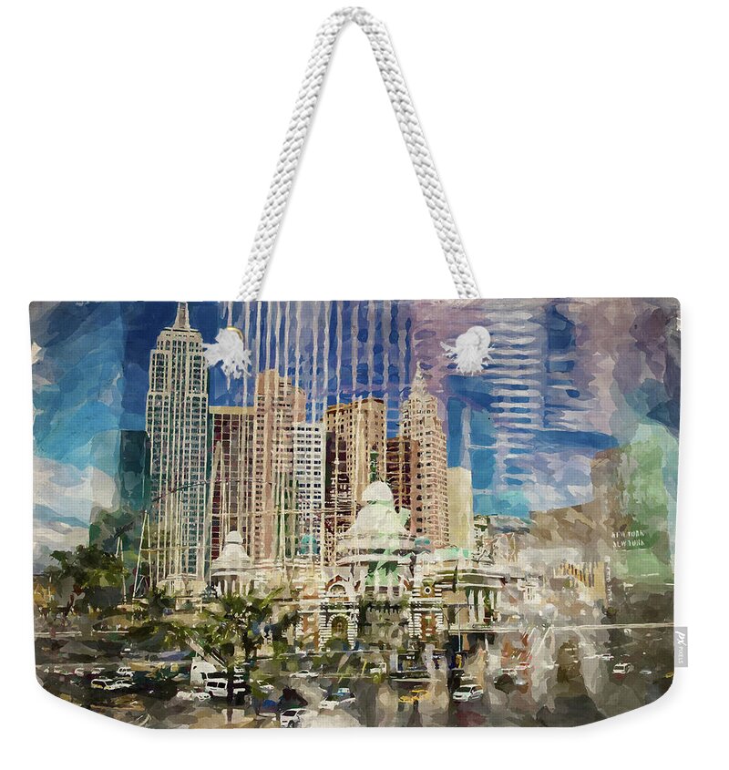 Las Weekender Tote Bag featuring the photograph Abstract Vegas VI by Ricky Barnard