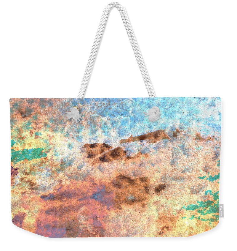 Abstract Weekender Tote Bag featuring the mixed media Abstract Wash 2 by Paul Gaj