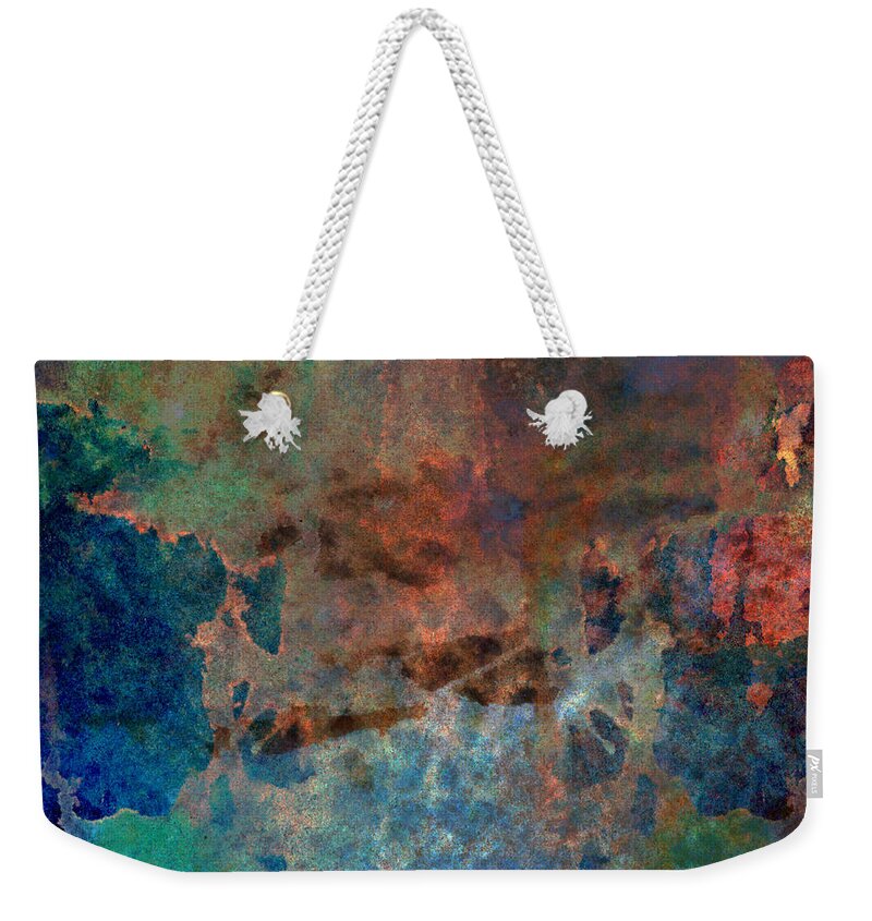 Abstract Weekender Tote Bag featuring the mixed media Abstract Wash 3 by Paul Gaj