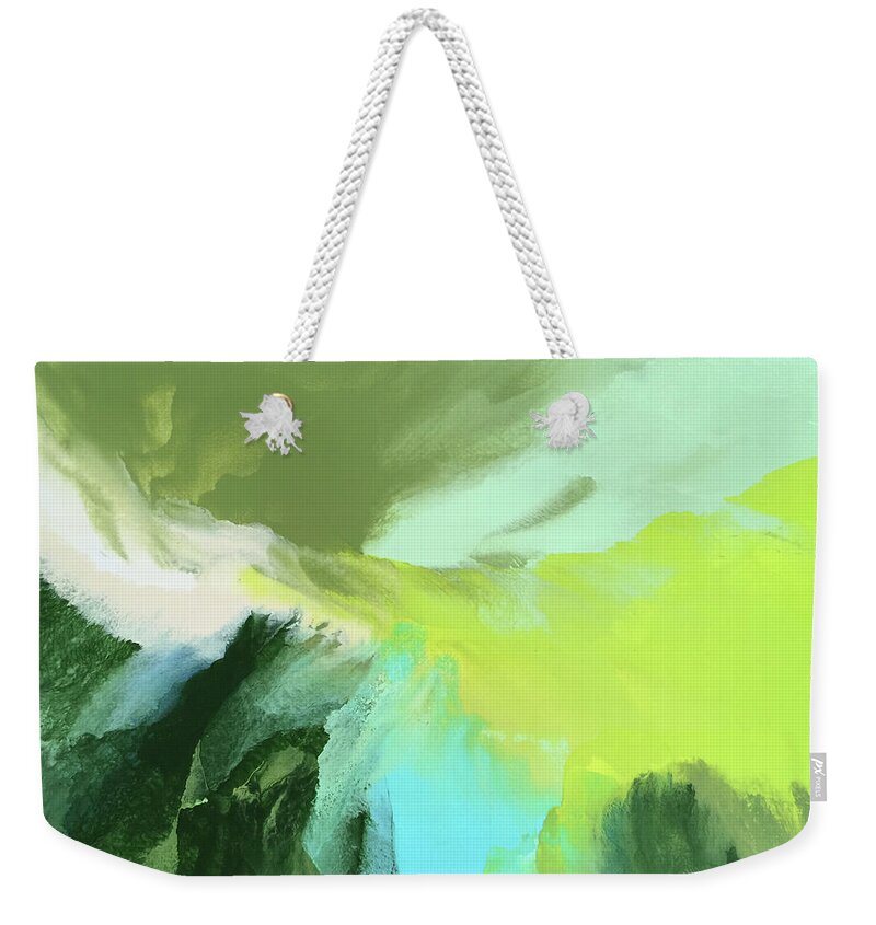Fluid Weekender Tote Bag featuring the painting Abundant by Linda Bailey