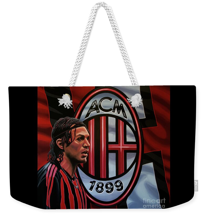 AC Milan Painting Weekender Tote Bag by Paul Meijering -