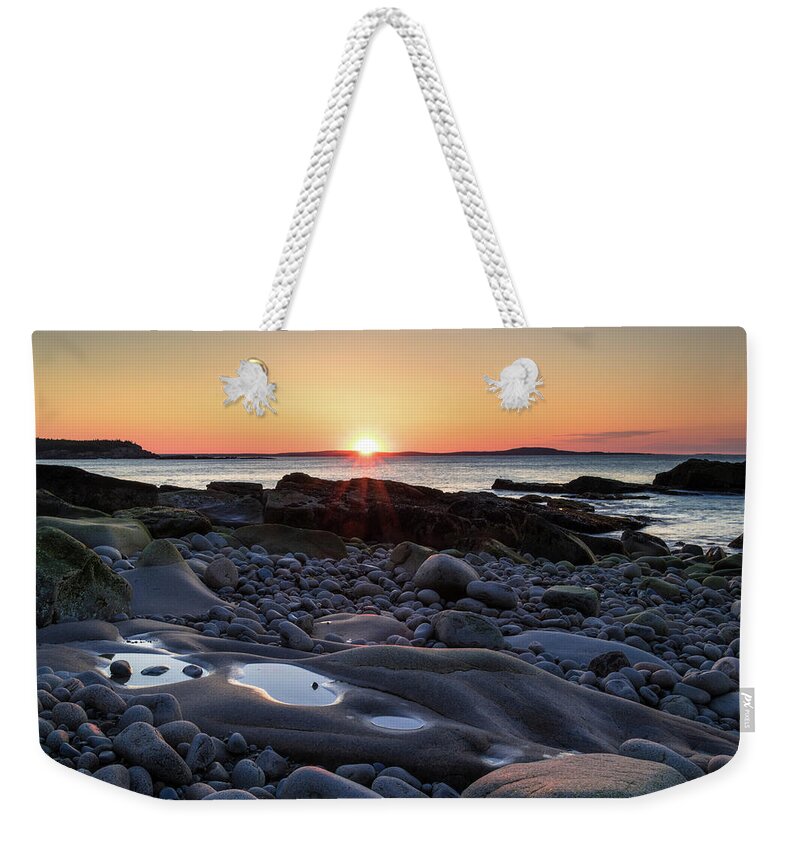 Sunrise Weekender Tote Bag featuring the photograph Acadian Sunrise by Holly Ross