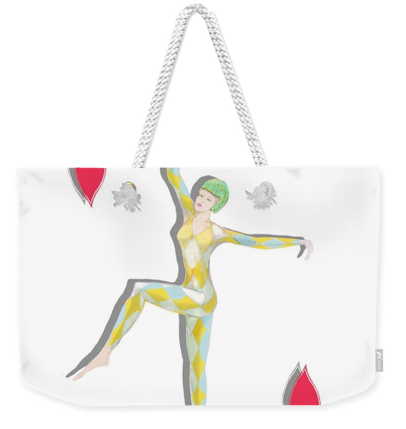 Dancer Weekender Tote Bag featuring the digital art Ace Dancer by Tom Conway