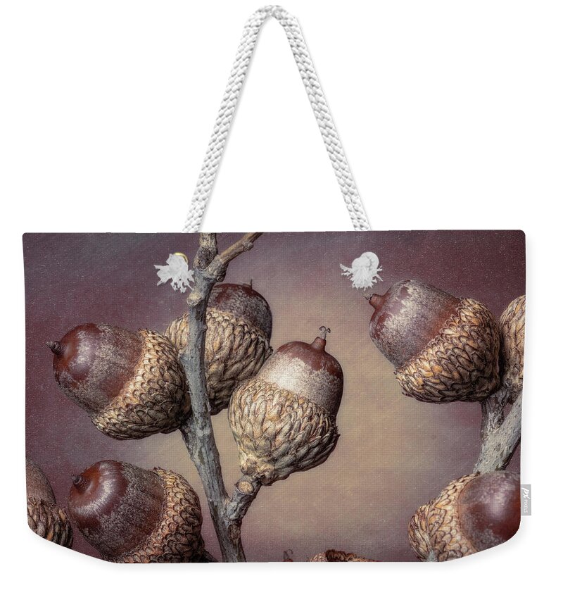 Acorn Weekender Tote Bag featuring the photograph Acorn Branch by Tom Mc Nemar