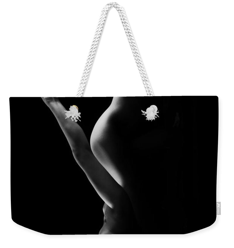 Artistic Photographs Weekender Tote Bag featuring the photograph Acrobatic synergy by Robert WK Clark