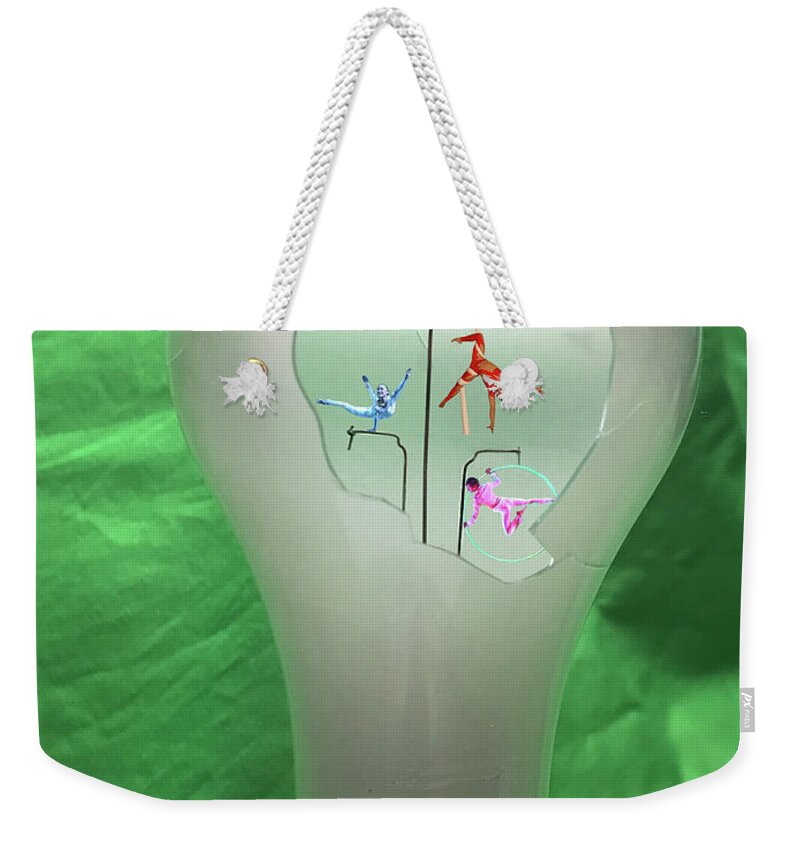 Acrobats Weekender Tote Bag featuring the photograph Acrobats ver 2 by Larry Mulvehill