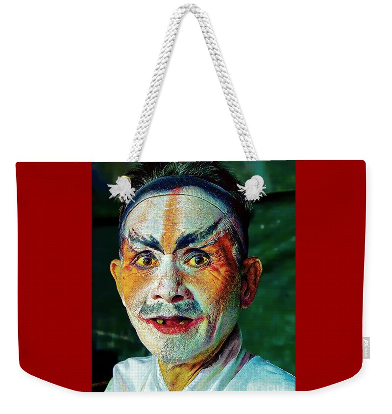 China Weekender Tote Bag featuring the digital art Actor Of Culture by Ian Gledhill