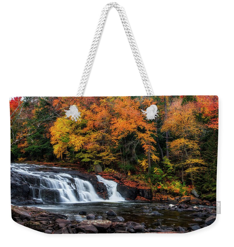 Buttermilk Falls Weekender Tote Bag featuring the photograph Adirondacks waterfall by Mark Papke