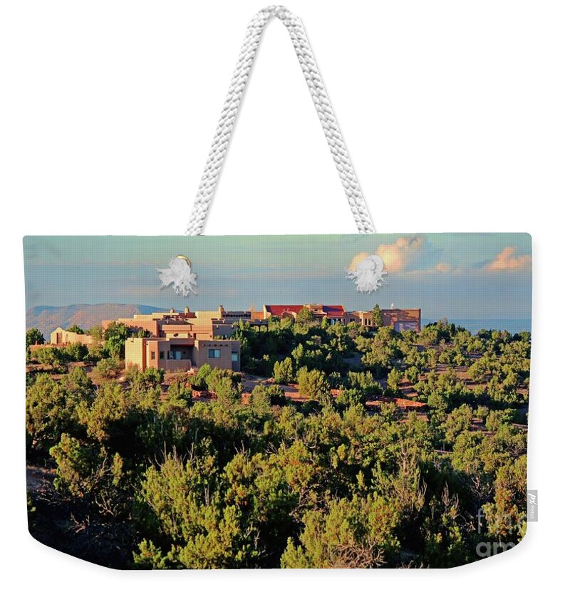 Urban Weekender Tote Bag featuring the photograph Adobe Homestead Santa Fe by Diana Mary Sharpton