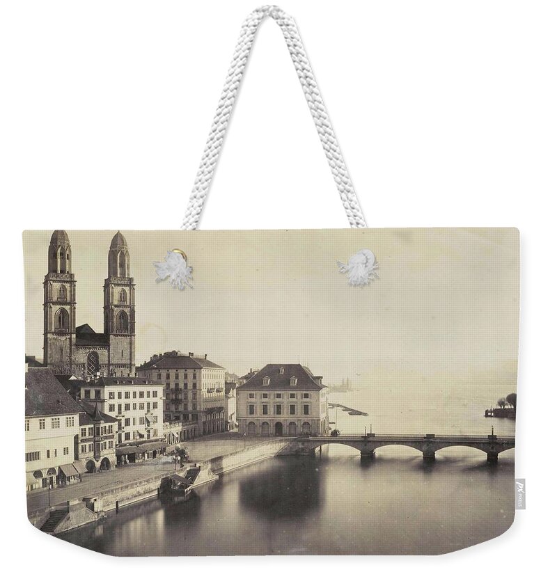 Braun Weekender Tote Bag featuring the painting Adolphe by MotionAge Designs