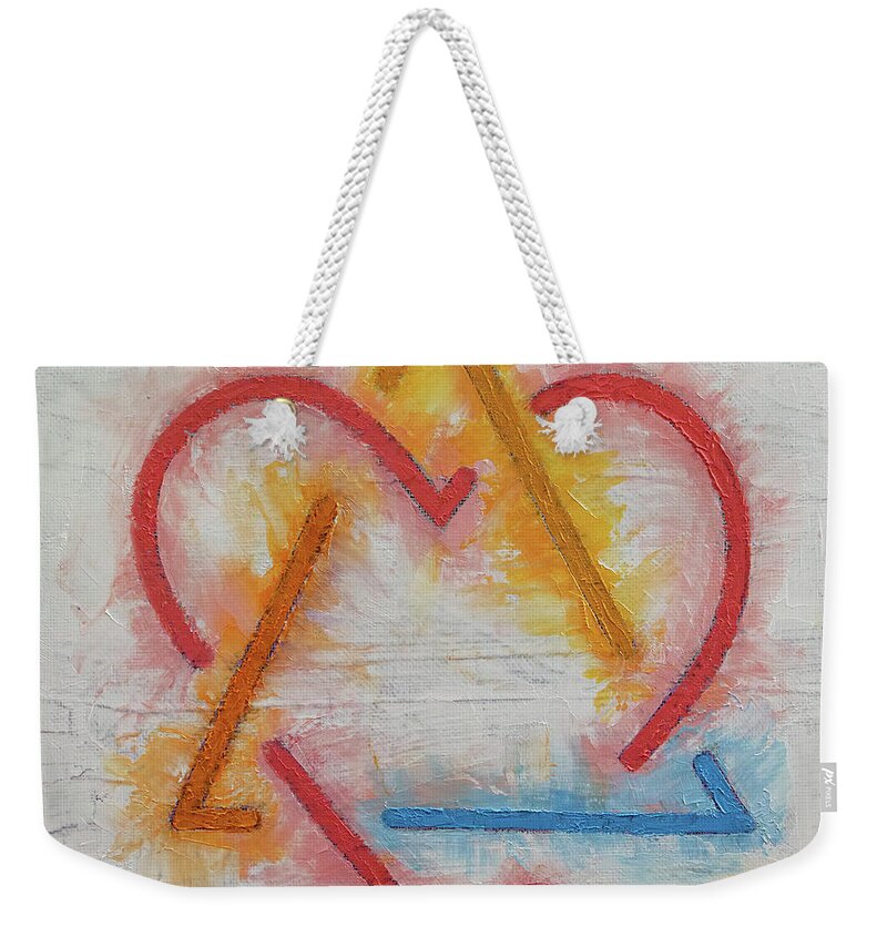 Adoption Symbol Weekender Tote Bag featuring the painting Adoption Symbol by Michael Creese