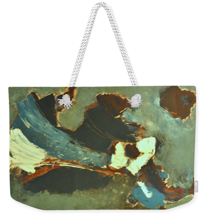 Abstract Weekender Tote Bag featuring the painting Adrift by Sonal Raje