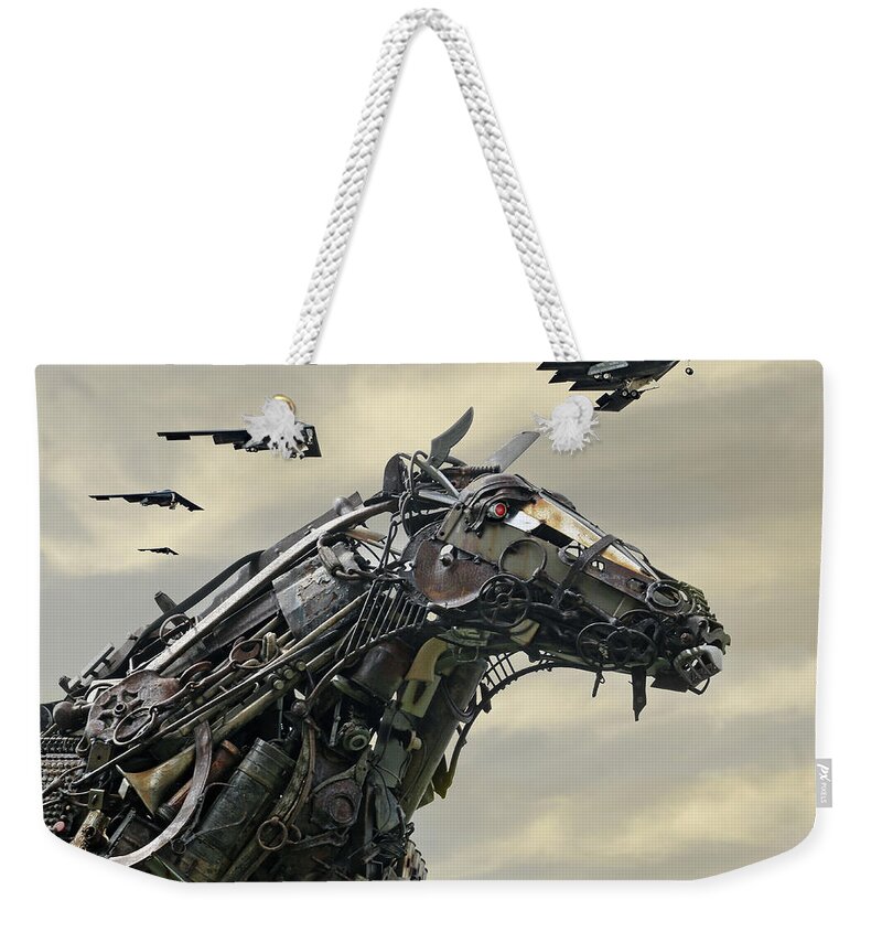 B2 Weekender Tote Bag featuring the photograph Advance of the Machines by Christopher McKenzie