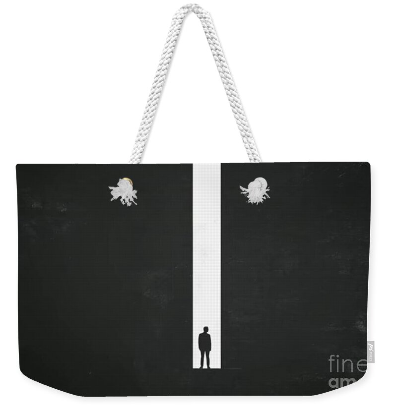Afraid To Enter Weekender Tote Bag featuring the painting Afraid To Enter by Archangelus Gallery