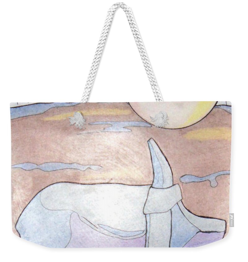 Horse Weekender Tote Bag featuring the drawing After play by Loretta Nash