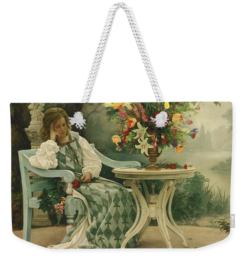 Vintage Art Weekender Tote Bag featuring the painting After the Masquerade by Greg Olsen