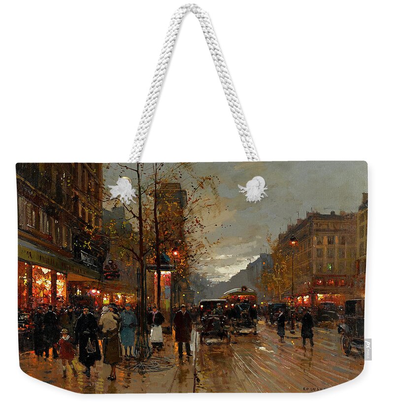 After The Rain Weekender Tote Bag featuring the painting After the rain, St. Denis by Edouard Henri Leon Cortes