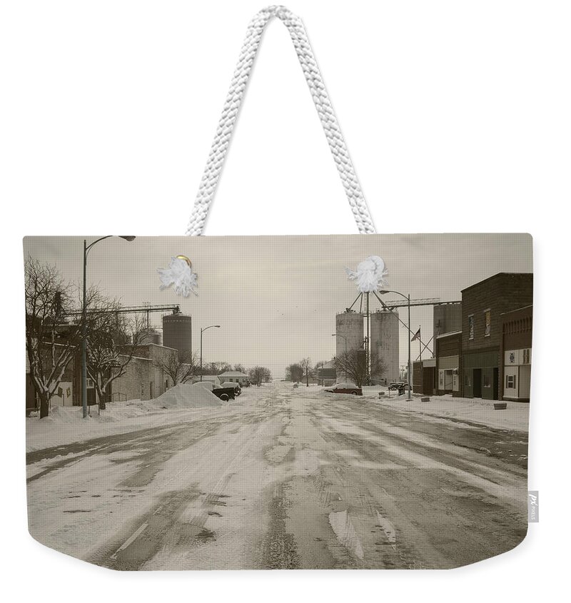 Small Town Weekender Tote Bag featuring the photograph After the Snowfall by Art Whitton
