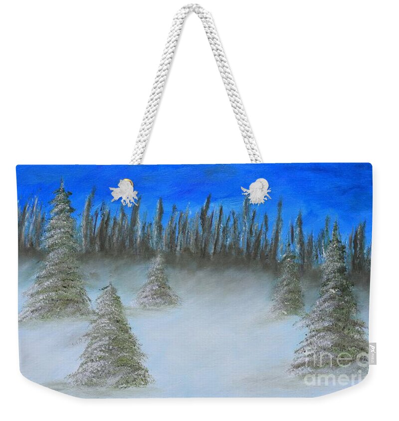  Weekender Tote Bag featuring the painting After the Snowstorm by Barrie Stark