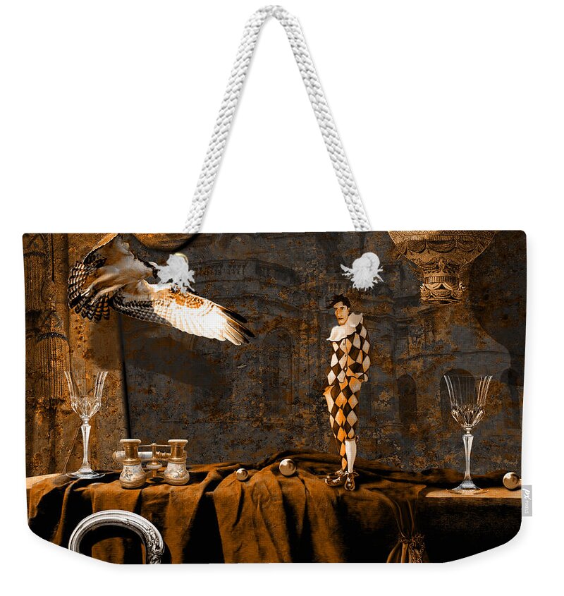 Theater Weekender Tote Bag featuring the digital art After theater by Alexa Szlavics