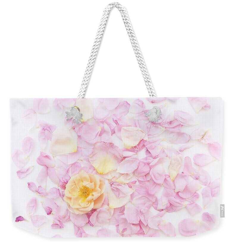 Rose Petal Pillow Weekender Tote Bag featuring the photograph Ah My Love, Ah My Own by Theresa Tahara