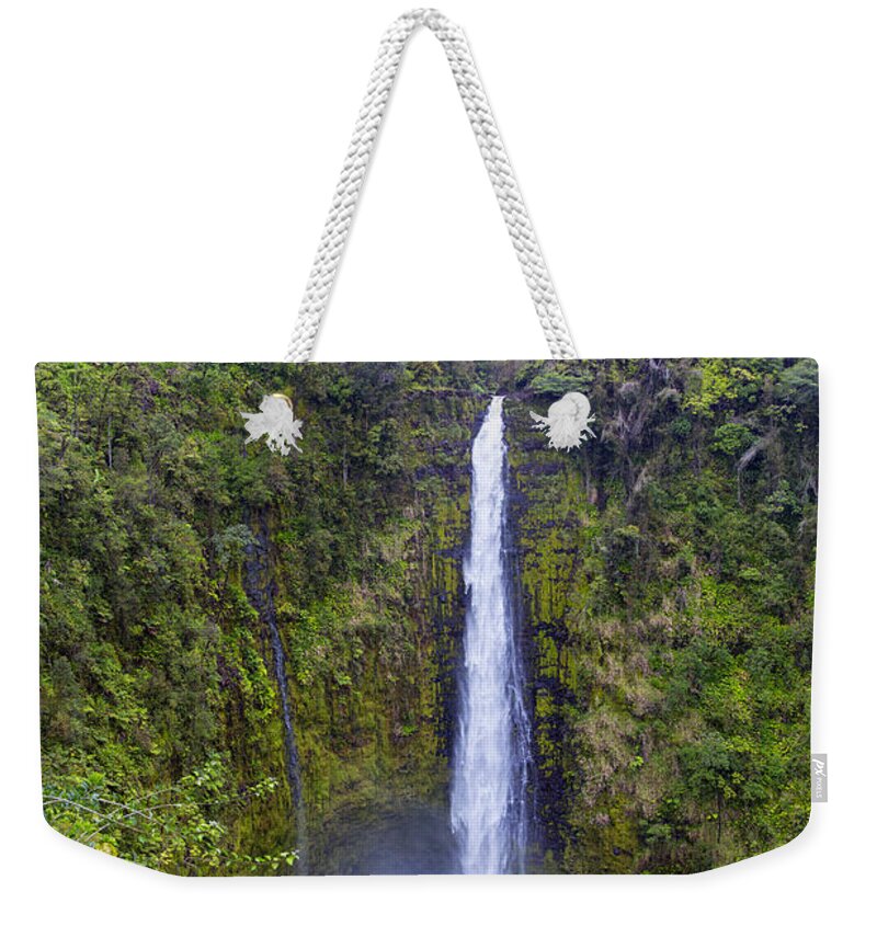 Akaka Falls Weekender Tote Bag featuring the photograph Akaka Falls by Bill and Linda Tiepelman