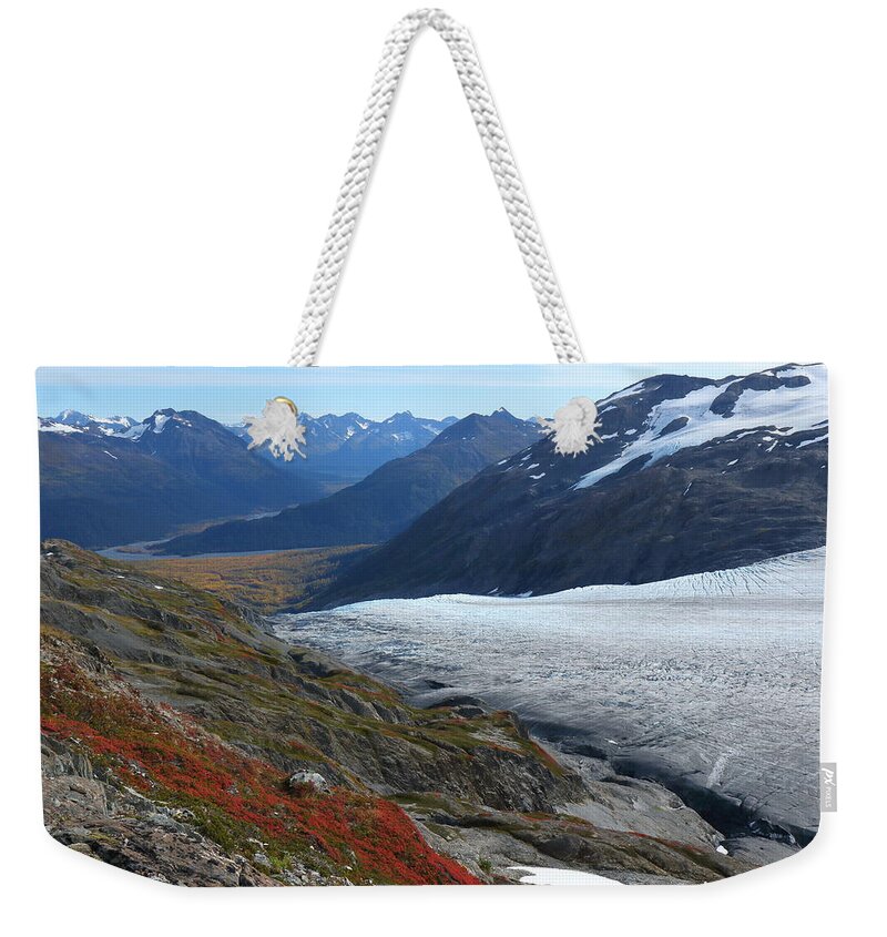 Exit Glacier Weekender Tote Bag featuring the photograph Alaska's Exit Glacier by Steve Wolfe