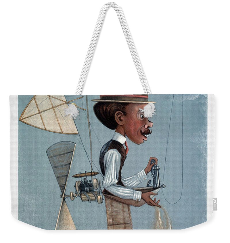 1901 Weekender Tote Bag featuring the photograph Alberto Santos-dumont by Granger