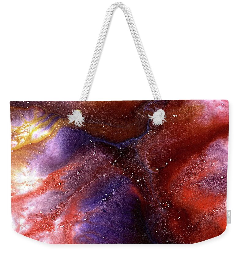 Gallery Weekender Tote Bag featuring the painting ALCHEMY 03g by Dar Freeland