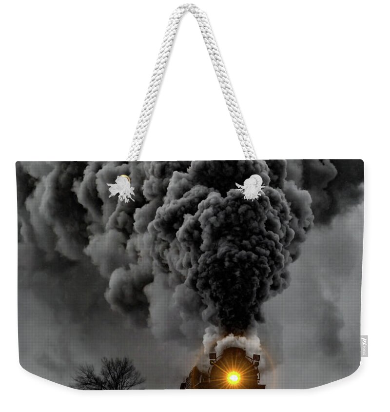 Polar Express Weekender Tote Bag featuring the photograph All Aboard the Polar Express by Joe Holley