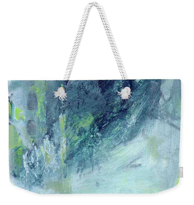 Abstract Weekender Tote Bag featuring the painting All Around You- Abstract Art by Linda Woods by Linda Woods