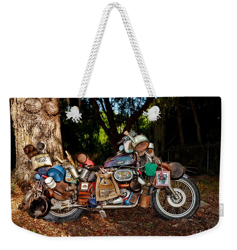 Harley Weekender Tote Bag featuring the photograph All But The Kitchen Sink by Christopher Holmes