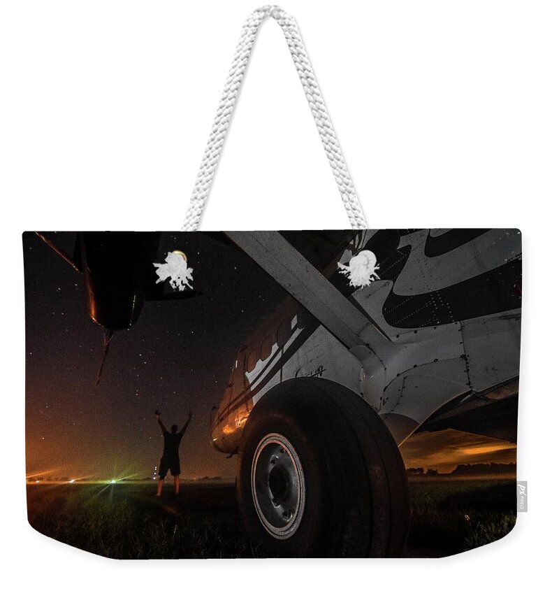 Super Otter Weekender Tote Bag featuring the photograph All Hail the Stars by Larkin's Balcony Photography