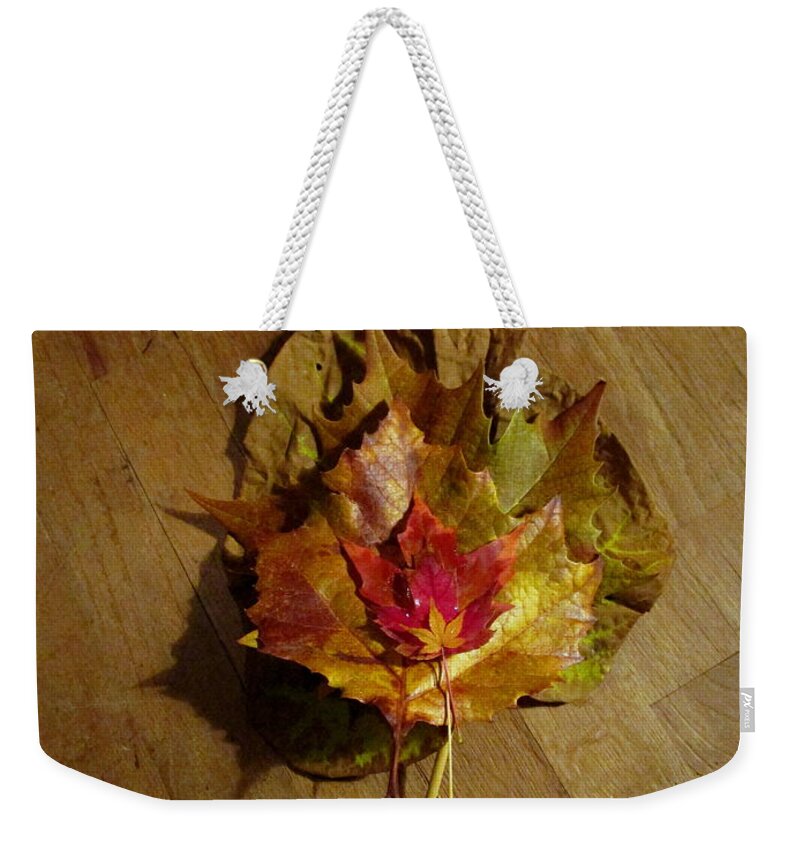 Leaves Weekender Tote Bag featuring the photograph All leaves great and small by Marie Neder