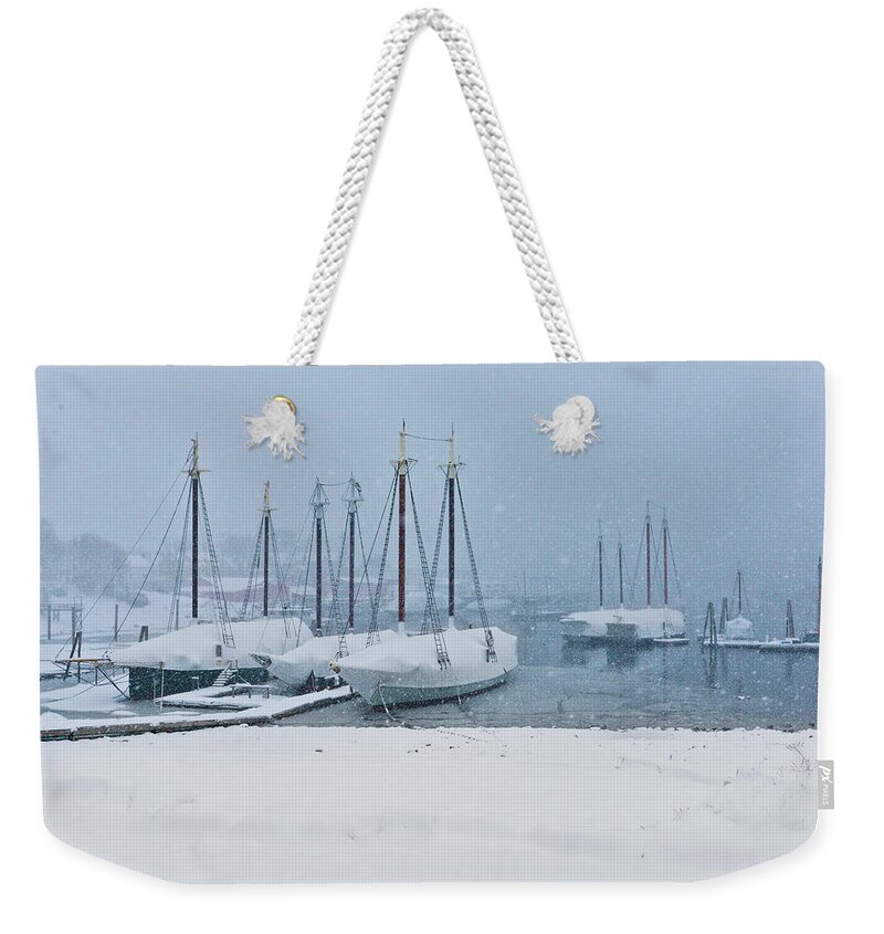 Windjammers Weekender Tote Bag featuring the photograph All Tucked In by Jeff Cooper