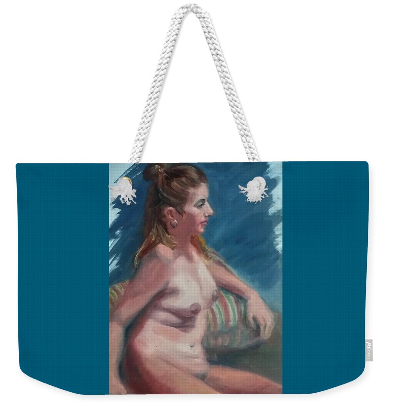 Alla Prima Weekender Tote Bag featuring the painting Alla Prima Study by Marian Berg
