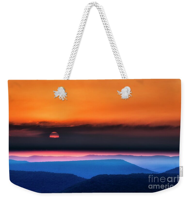 Sunrise Weekender Tote Bag featuring the photograph Allegheny Mountain Sunrise 2 by Thomas R Fletcher