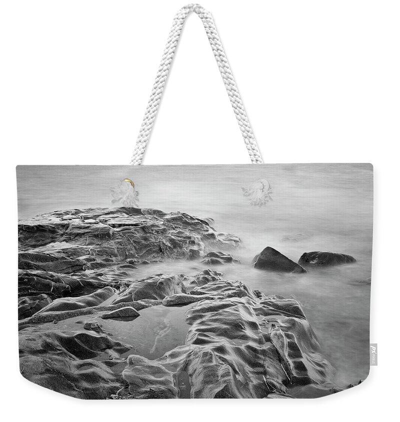 Allens Pond Weekender Tote Bag featuring the photograph Allens Pond XVIII BW by David Gordon