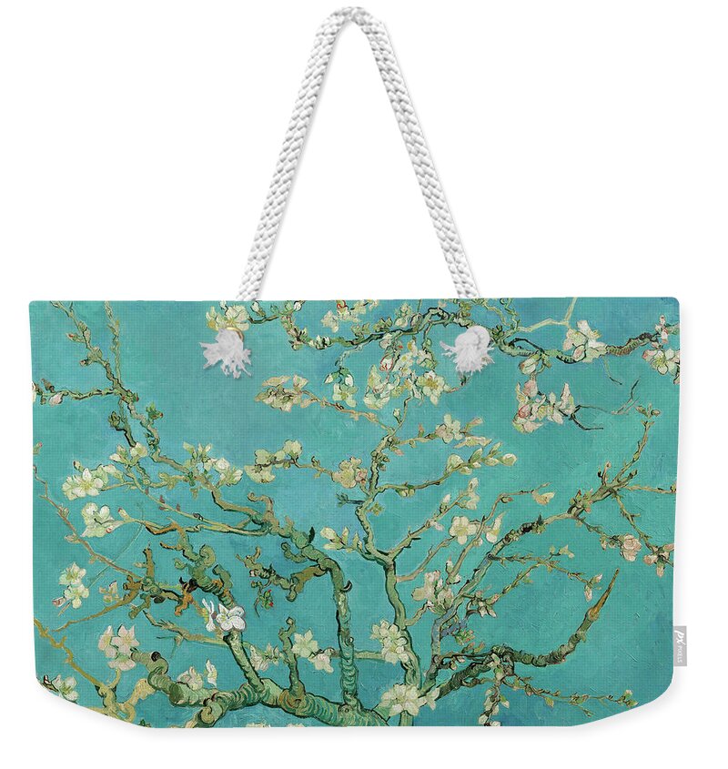 Almond Blossom Weekender Tote Bag featuring the painting Almond Blossom, 1890 by Vincent van Gogh