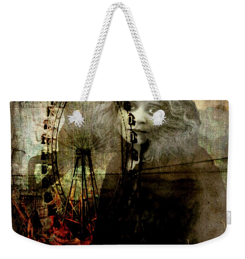 Paris Weekender Tote Bag featuring the digital art Alone at the Fair by Delight Worthyn