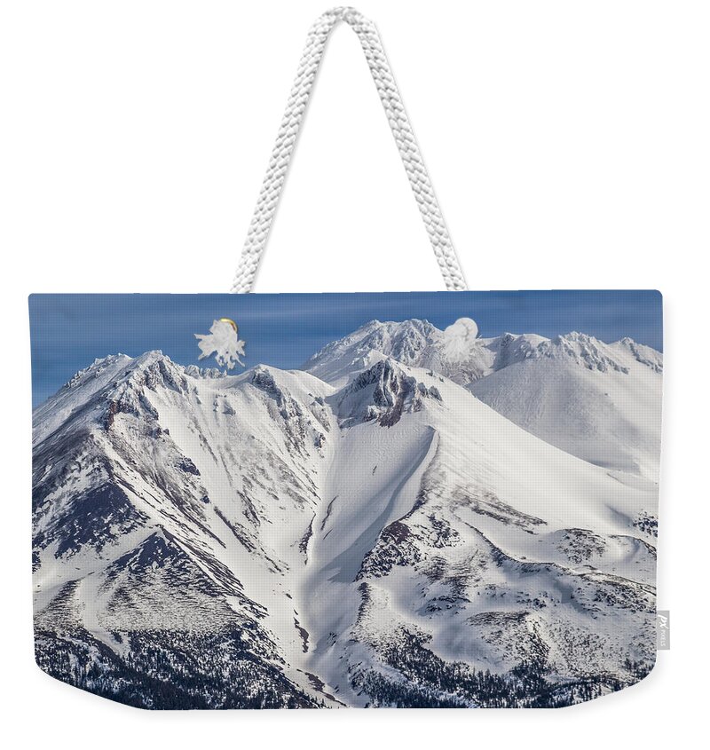 Mt. Weekender Tote Bag featuring the photograph Alone at the Top by Marnie Patchett