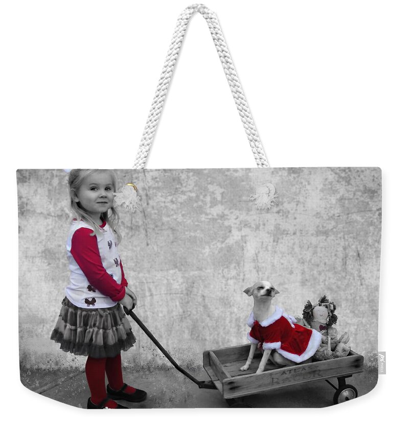  Weekender Tote Bag featuring the photograph Along For the Ride by Jean Hildebrant