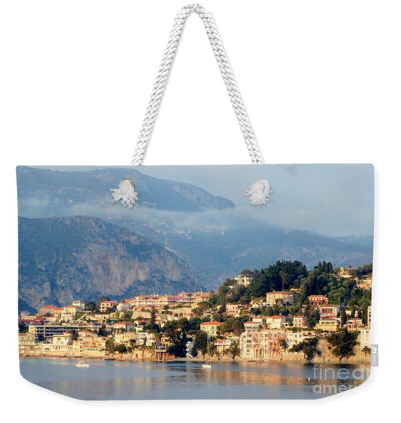 France Weekender Tote Bag featuring the photograph Along Villefranche Coast by Neil Zimmerman