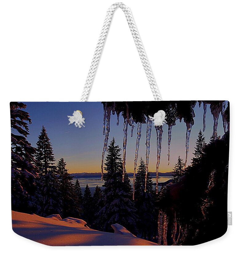 Lake Tahoe Weekender Tote Bag featuring the photograph Alpenglow Claws by Sean Sarsfield
