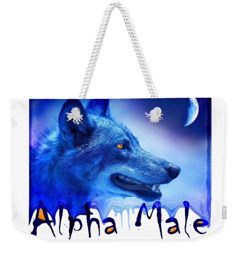Wolf Weekender Tote Bag featuring the photograph Alpha Male by Mal Bray