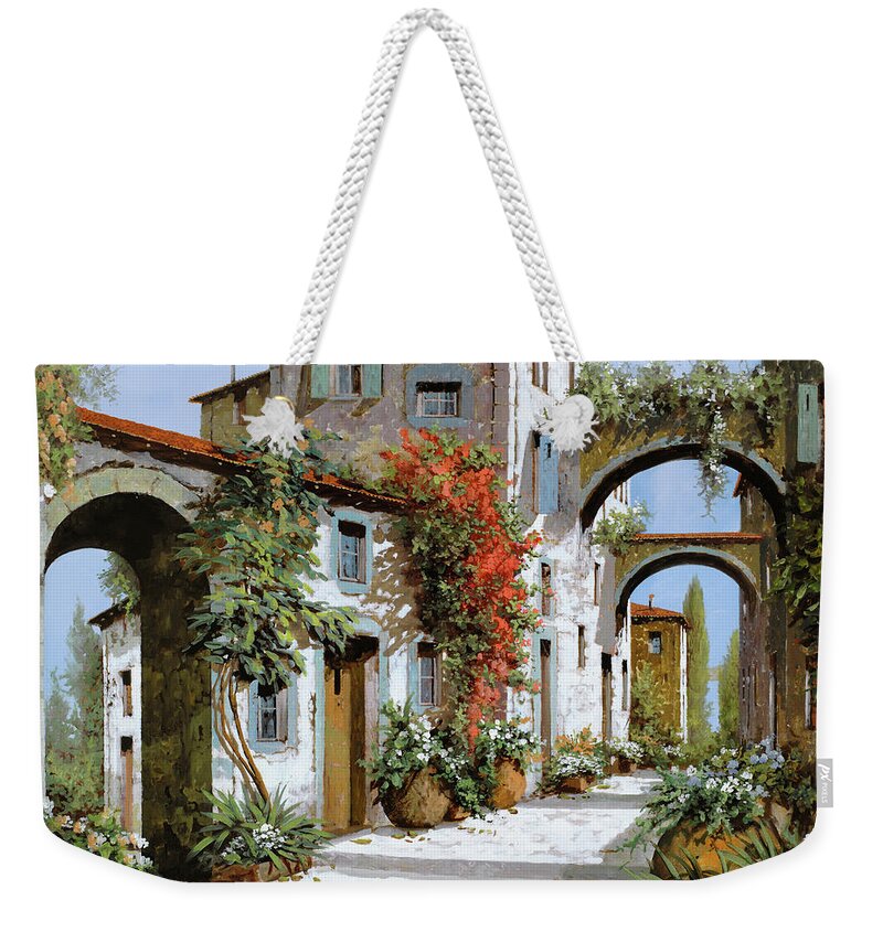 Arches Weekender Tote Bag featuring the painting Altri Archi by Guido Borelli