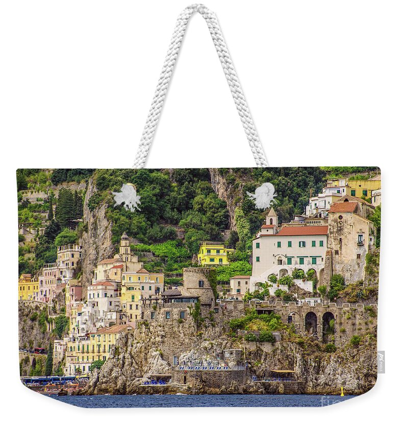 Amalfi Coast Weekender Tote Bag featuring the photograph Amalfi Coast 2 by Maria Rabinky