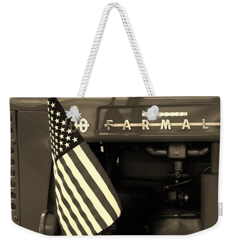 America Weekender Tote Bag featuring the photograph American Farmall by Meagan Visser