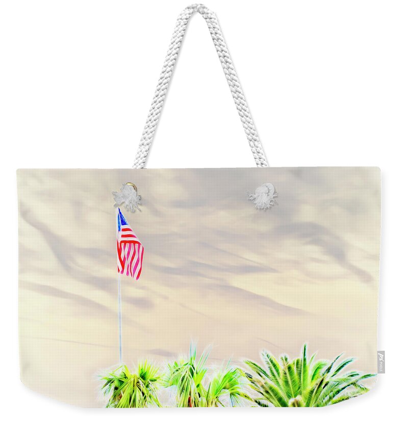 American Flag Weekender Tote Bag featuring the photograph American Flag by Gina O'Brien